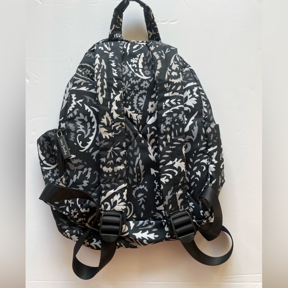 Vera Bradley Black white gray small nylon Backpack - Picture 6 of 8